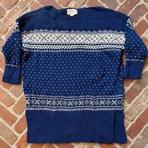 Denim & Supply Ralph Lauren Fair Isle Cotton Tunic Sweater